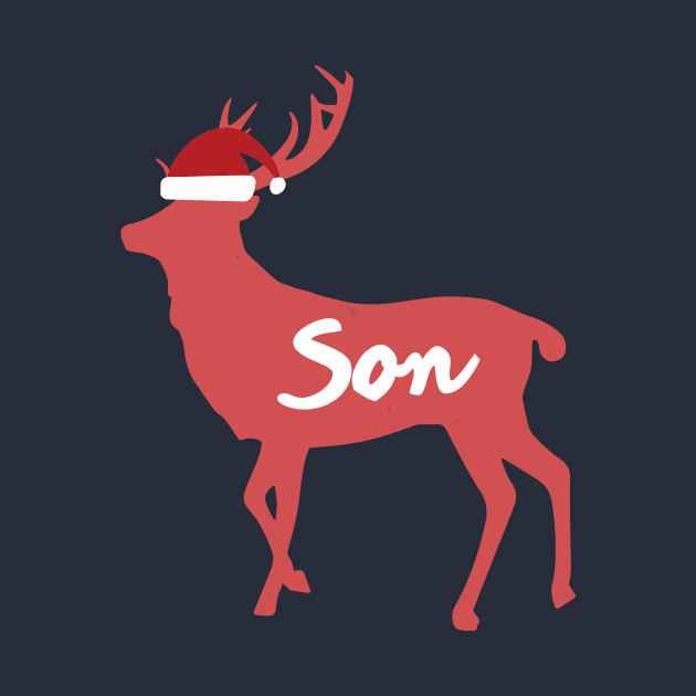 Son Boy Reindeer Family Group Christmas Eve Matching by Freid