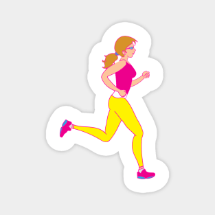 Running Girl Magnet