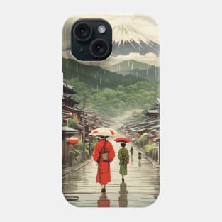 Kyoto Japan Rainy Day Vintage Travel Tourism Phone Case