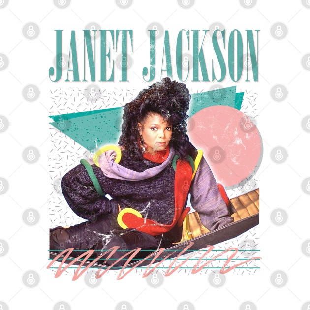 Janet Jackson / 80s Aesthetic Retro Fan Design by DankFutura