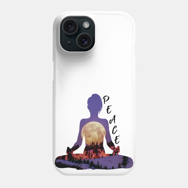 Yoga pose meditation Phone Case by Meista