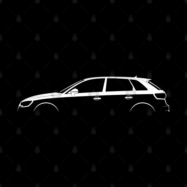 Audi A3 Sportback (8V) Silhouette by Car-Silhouettes