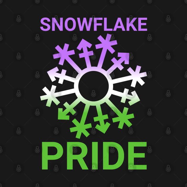 Snowflake Pride - genderqueer flag colors by GenderConcepts
