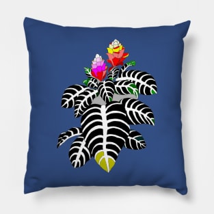 Aphelandra squarosa black leaf spesies Pillow