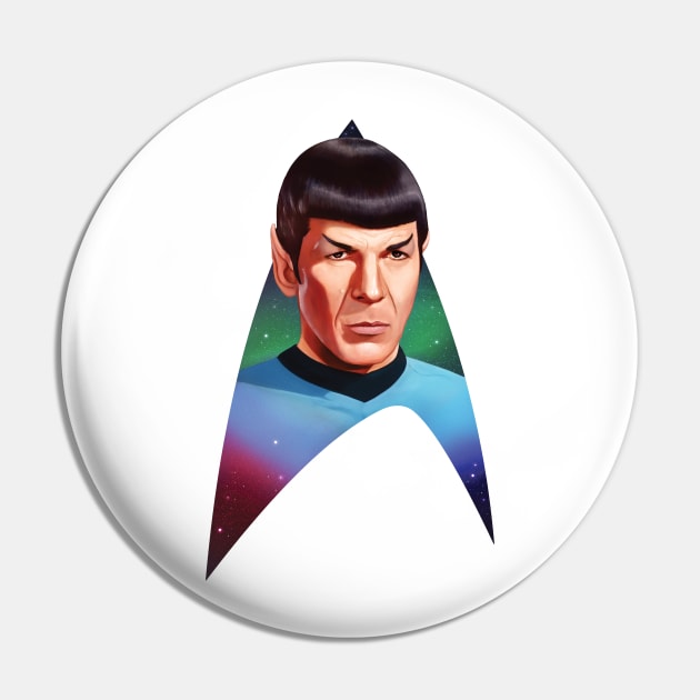 Mr Spock Pin by TomWalkerArt