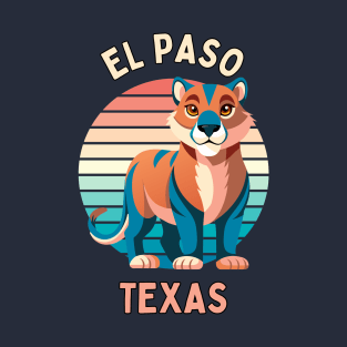 El Paso City Texas with Mountain Lion T-Shirt