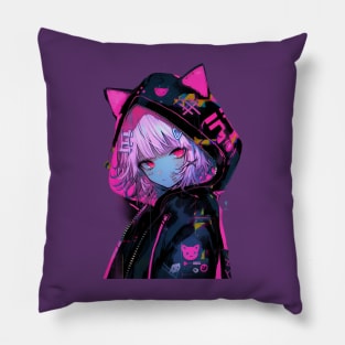 Shinjuku cat girl Pillow