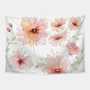 Summer Blush Florals A Tapestry