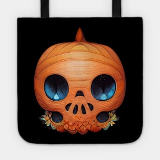 Pumpkin Skull Halloween Tote