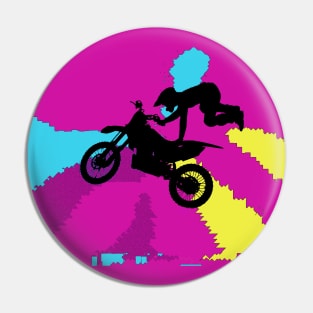 Flying High Motocrosser - Motocross Rider Pin