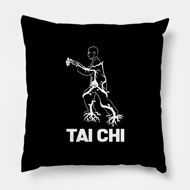 Tai Chi Martial Arts Meditation Yoga Pillow by QQdesigns