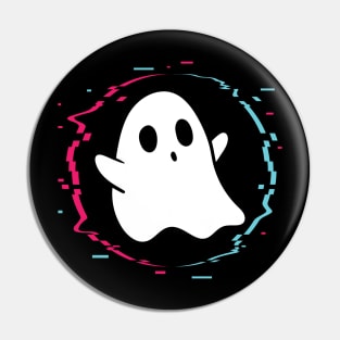 Glitch Ghost Pin