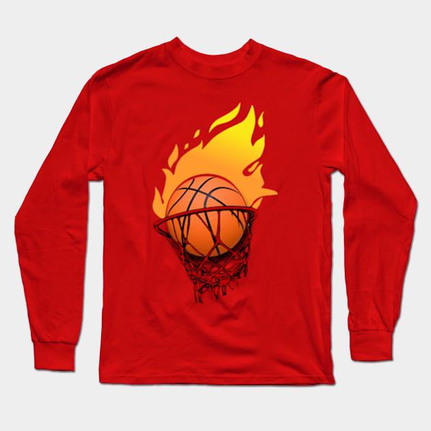 alexanderCre8 Flaming Basketball T-Shirt