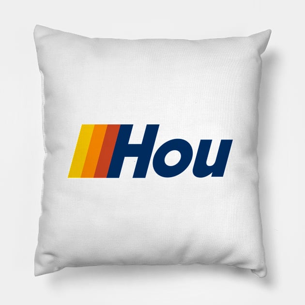 Hou, Retro Gradient - White Pillow by KFig21