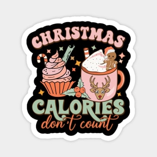 Christmas Calories Don't Count Funny Cupcake Hot Cocoa Lover Gift Magnet