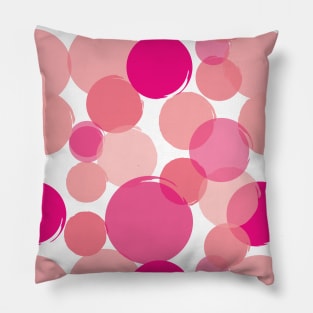 Pink Circles Seamless Pattern 039#001 Pillow