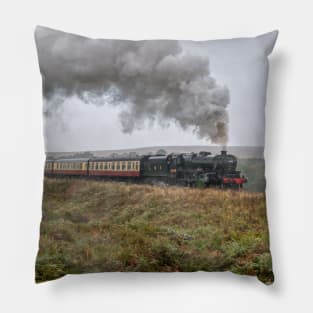 LMS Black 5 Number 5828 on a Misty Day on the Moor Pillow