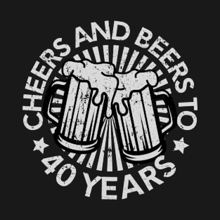 Cheers & Beers To 40 Years 40 Funny Old Classic 1982 T-Shirt