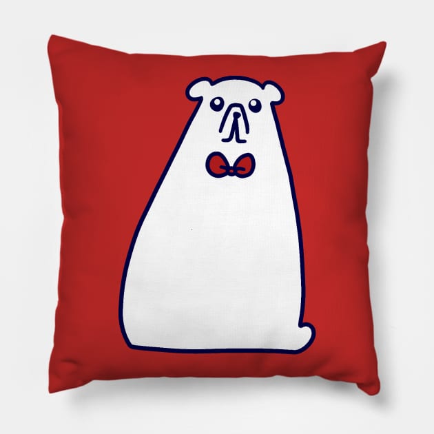 Bowtie Polar Bear Pillow by saradaboru