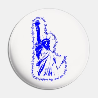 Statue of Liberty in Blue - Graphic Pin