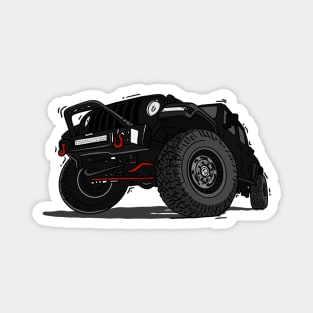 Black Jeep Illustration Magnet