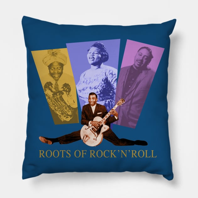 Roots Of Rock & Roll Pillow by PLAYDIGITAL2020