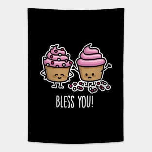 Bless you! cupcakes sprinkles sneezing cupcake Tapestry