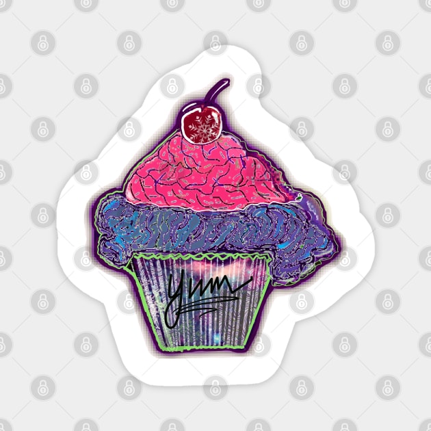 Yum - Cupcake Magnet by aadventures