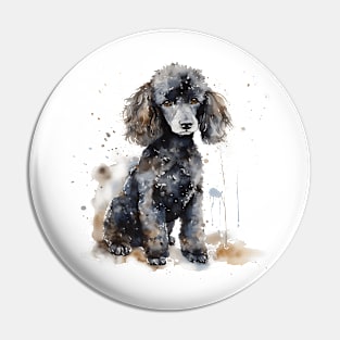 Poodle Watercolor Style Pin