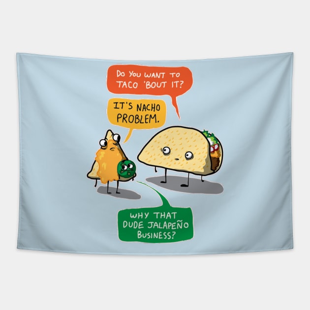 TACO NACHO JALAPENO Tapestry by thedeuce