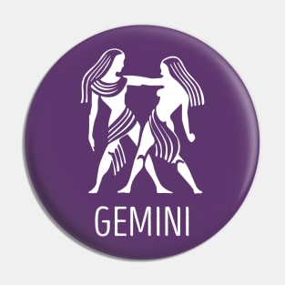 Astrological Zodiac Tee Shirts - Gemini the Twins Pin