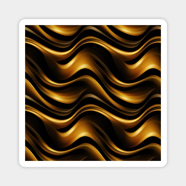 Golden Harmony: Abstract Stripes in Luxe Gold Magnet by star trek fanart and more