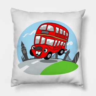 Funny London bus Pillow