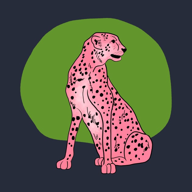 The Fastest One, Pink Edition, Cheetah Design by Flo Art Studio