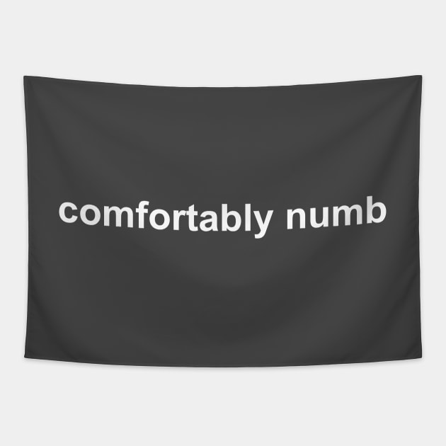 Pink Floyd - Comfortably Numb - light text Tapestry by lyricalshirts