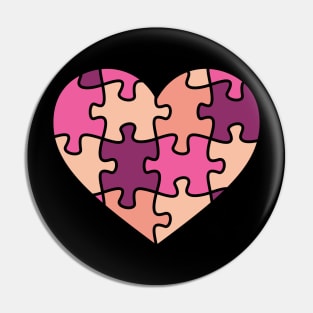 Puzzle Heart Pin