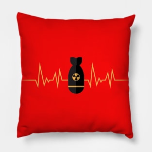 atomic bomb heartbeats Pillow