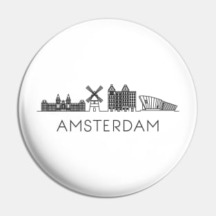 Amsterdam Skyline Pin