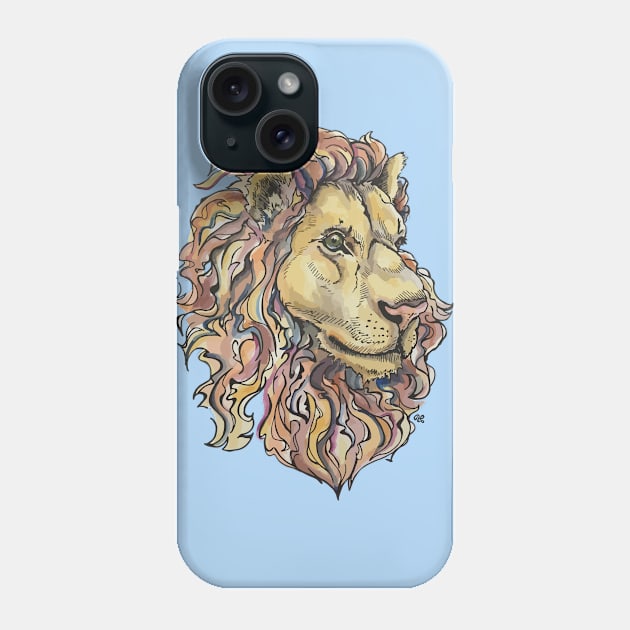Brave Lion Phone Case by artfulfreddy