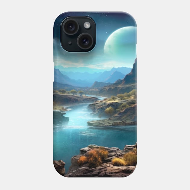 Landscape Magical Dimension Fantastic Planet Surrealist Phone Case by Cubebox