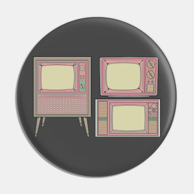 Red Classic Television Pin by milhad