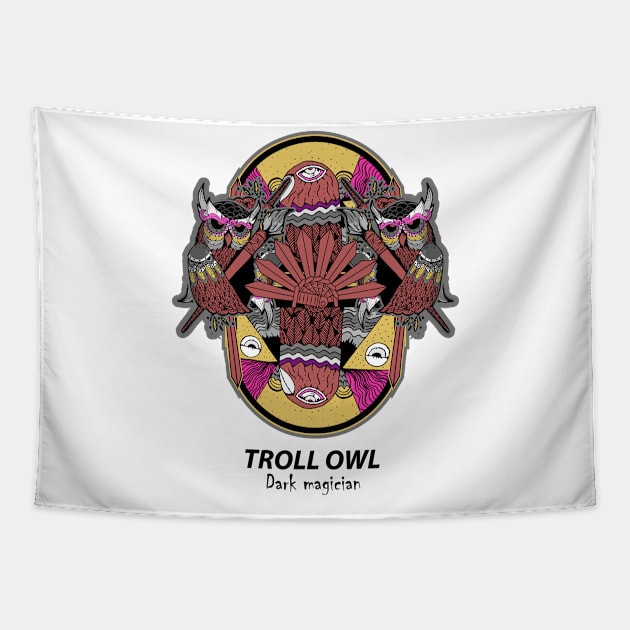 Dark Magician Troll owl Tapestry by Unestore