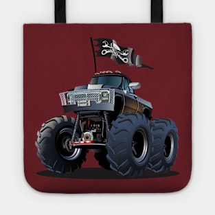 Cartoon monster truck Tote