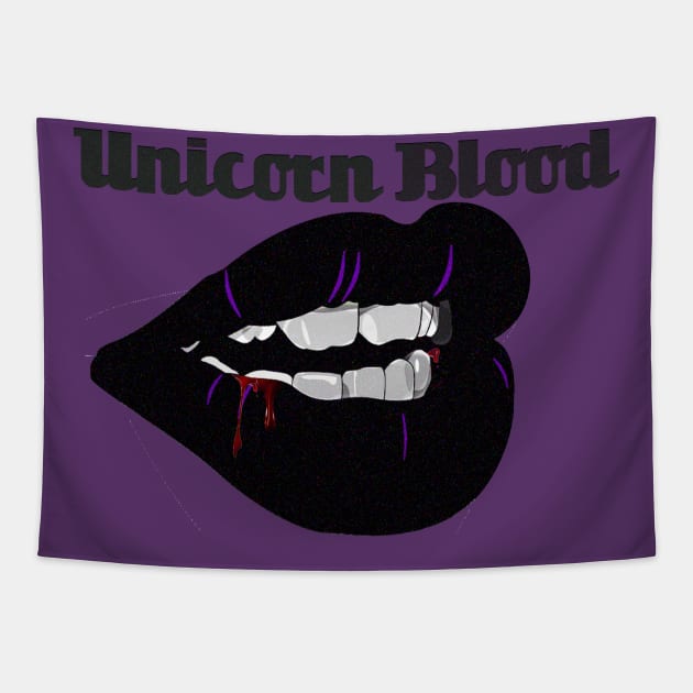 Unicorn Blood Lips Shirt Tapestry by TotallyTVNation