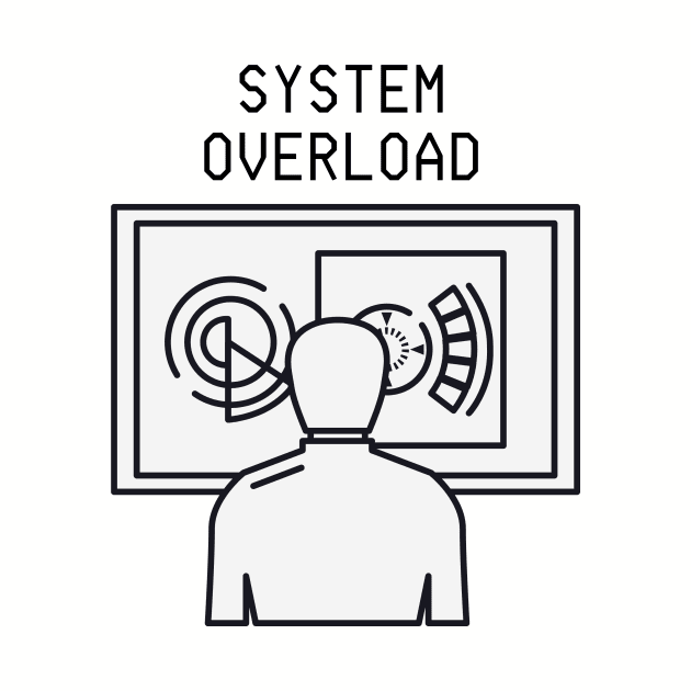 Funny Retro Computer Design System Overload by CrazilykukuDesigns