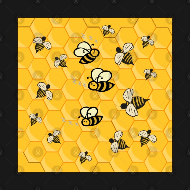 Mother's Day Gift Ideas: Cute Bee & Honeycomb pattern Happy Inspirational Design Save the Bees by tamdevo1