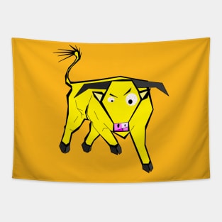 Yellow bull Tapestry