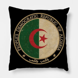 Vintage Peoples Democratic Republic of Algeria Africa African Flag Pillow