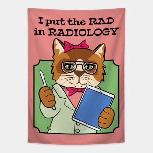 Cute Cat Radiologist Tapestry