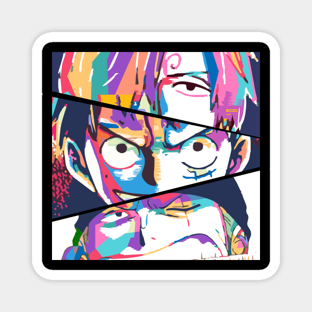 Sanji Luffy Zoro Magnet by BarnawiMT